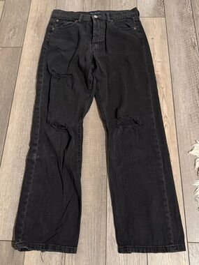 Women's Aeropostale Black High Rise 90s Baggy Jean